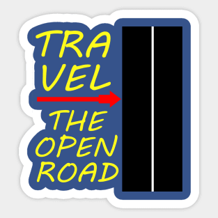 Traveling The Open Road Sticker